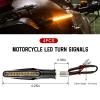 YSFER 4PCS Motorcycle Turn Signals, Ultra-Bright 12 LED Motorcycle Turn Signal Light w/Sequential Flow Mode, 12V Front & Rear LED Blinkers Indicator for Motorbike Scooter Dirt Bike view 2