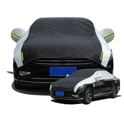 Hail Protector Car Cover Fit for Mercedes-Benz C-Class Sedan W204(20082014), 4-Layer Padded Anti-Hail Half Car Covers, All Weather Waterproof Protection cgzz0407