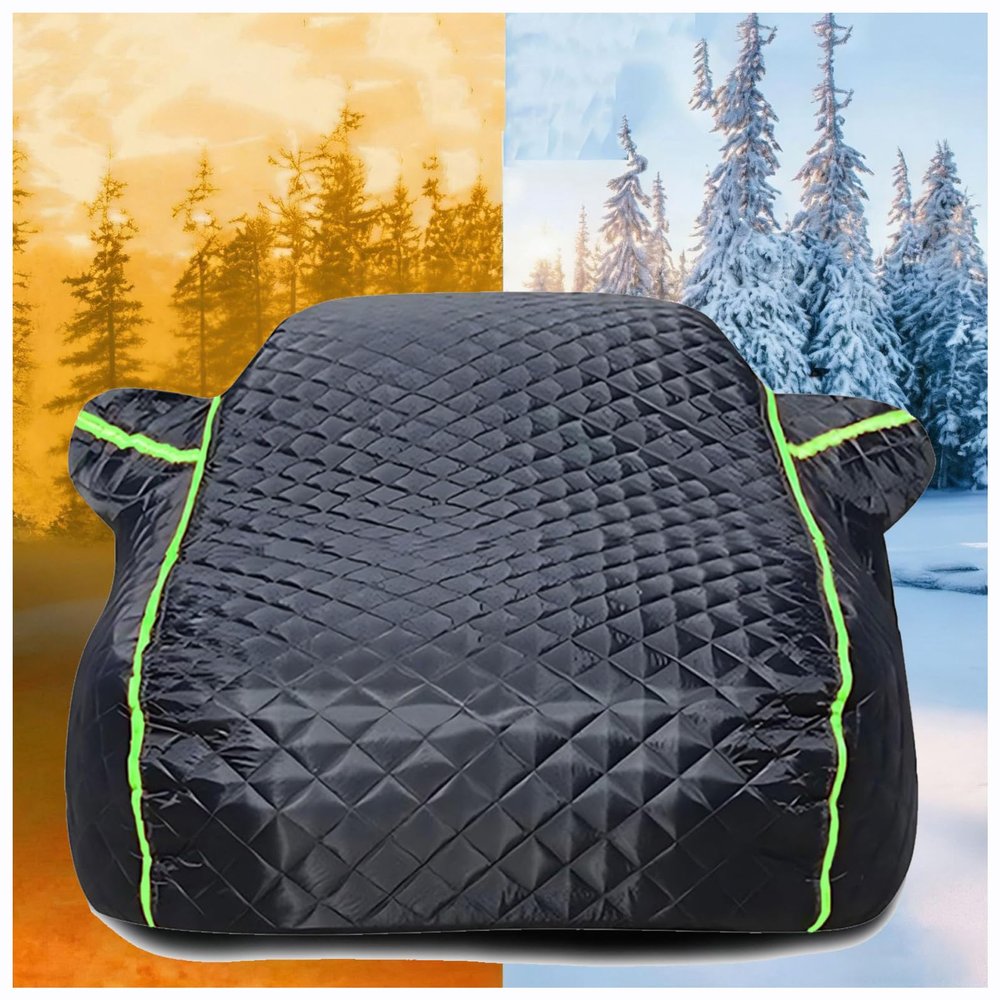 Hail Car Cover for Toyota Sequoia (2001-2007),Hail Protector Car Cover Anti-Hail Heavy Duty 5 Layers Thicken Covers Full Exterior Rain Snow Proof(Black) frer3