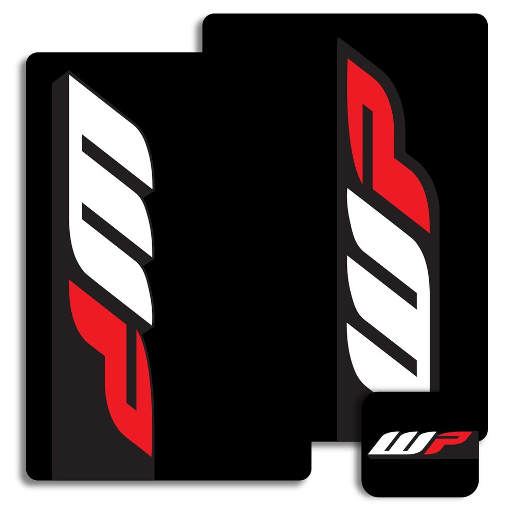 WP Fork & Shock Suspension Decals (Red/Black/Black)