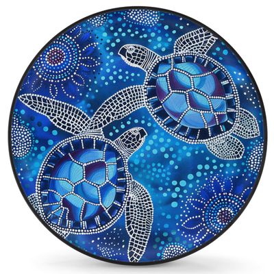 Turtle Blue Animals Abstract Spare Tire Cover Waterproof Dust-Proof Spare Wheel Covers Wheel Tire Storage Cover Universal Fit Camper Trailers RV SUV Truck Travel Trailers Accessories 14" 15" 16" 17"