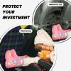 Bgscvir Clan Rose Hunting Tartan Car Seat Back Protector with Storage Pocket - 2 Pack Kick Mats, 600d Oxford Fabric for SUV, Truck,Sedan view 4