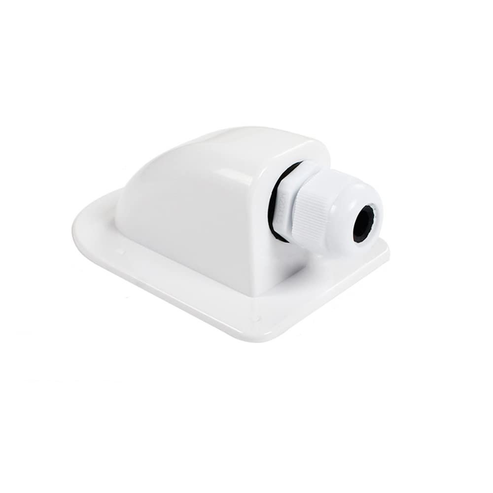 TEVSJG Single Wire Entry Gland Box Solar Panel Roof Wire Entry Gland Box Cable Motorhome White Single Hole RV Yacht Car Accessories(Single Hole White)