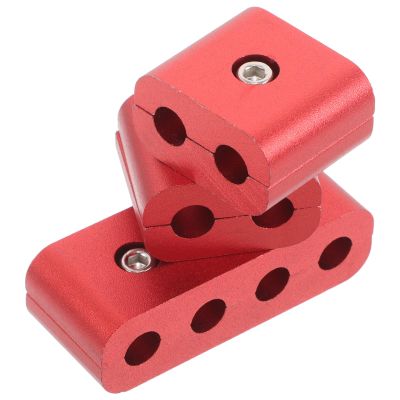 COOLHIYA Car Spark Plug Wire Separator Clips Set Aluminum Alloy Ignition Wire Loom Organizer Red Cable Fasteners Car Interior Accessories