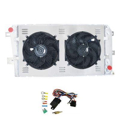 3 Core Radiator + Shroud Fan Replacement for 2001-2005 Chevy Silverado/GMC Sierra 2500hd 3500 6.6L Aluminum Engine Cooling Radiators 2002 2003 2004