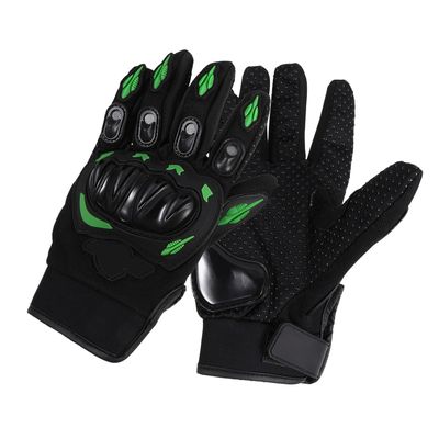 PRETYZOOM Motorcycle Riding Gloves Full Finger Anti-Skid Windproof Gloves for Adults Outdoor Cycling Sports Green XL