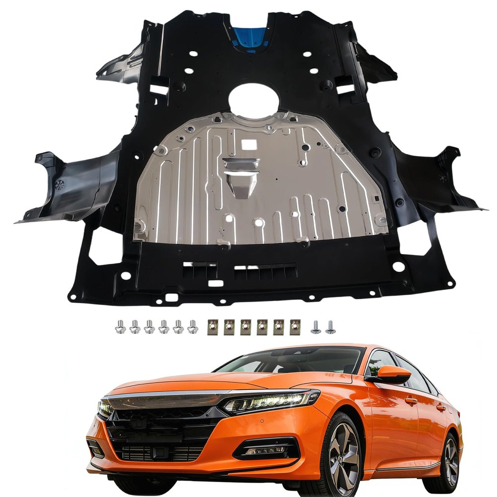 CarPulse Front Under Engine Splash Shield, Engine Lower Cover Guard Board