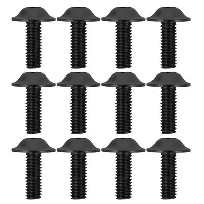 Abaodam 30pcs Motorcycle Windshield Bolt Kit M6x16mm Black Fairing Screws Fasteners for Windscreen Accessories Touring Motorbike Body Frame Repair