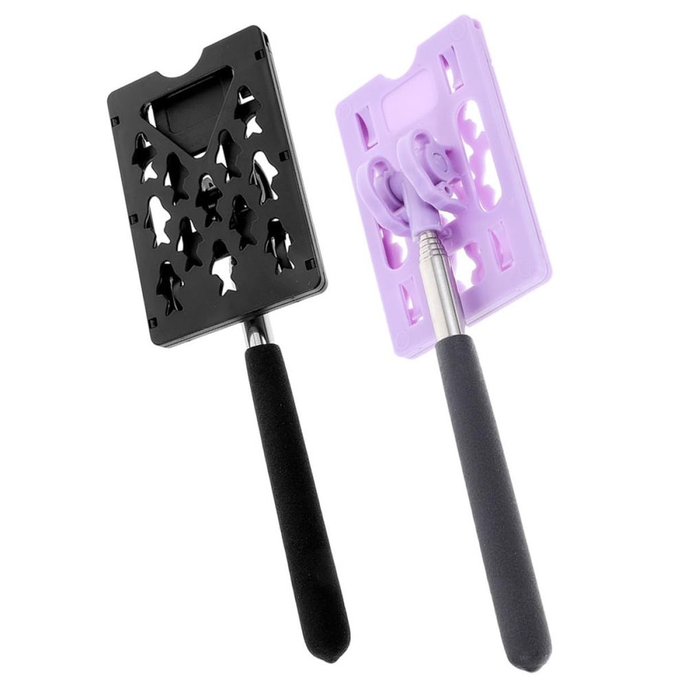 Mobestech 2pcs Telescopic Parking Card Holder Rod Set, Car Payment Cards Grabber Tool with Extendable Reacher, Parking Ticket and Permit Holder for Vehicle Toll Access and Contactless