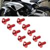 GZYF 10 Pcs M6*16mm Motorcycle Windshield Bolts Hex Socket Bolts Aluminum Red Universal compatible with many automotive, motorcycles view 4