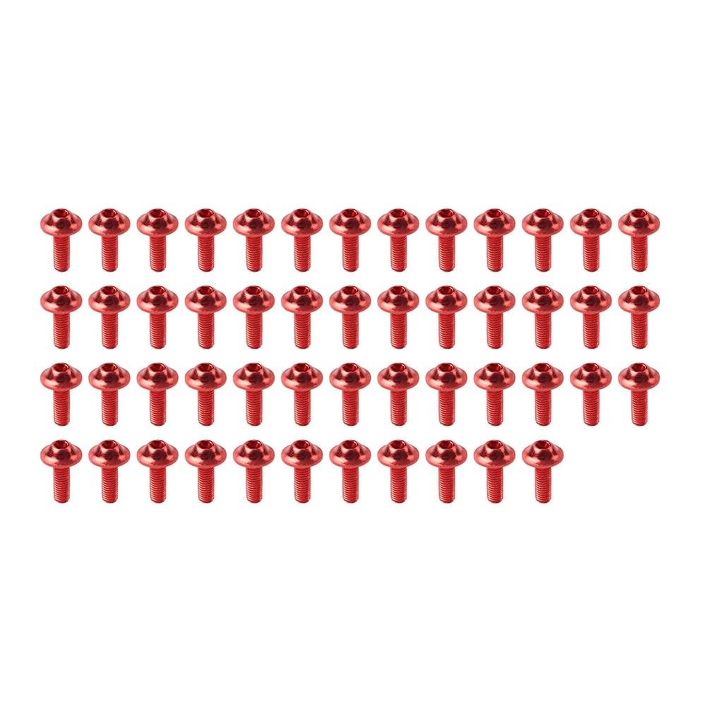 GZYF 50pcs M6*20mm Hex Socket Bolts Motorcycle Windshield Bolts Aluminum Red Universal compatible with many automotive, motorcycles