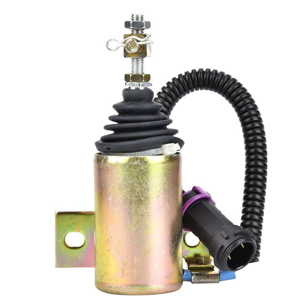 12V Fuel Shut Off Solenoid Valve XHF - 1121 E483310000093, Engine Flameout Solenoid, Fully Sealed No Leak Design with High Temp Coil, Replacement for Foton 483