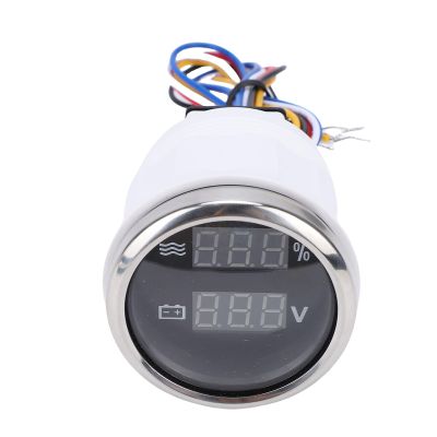 Keenso 52mm Digital Display Gauge, Water Level Voltage Meter with Backlight for Cars RVs Trucks Boats Yachts