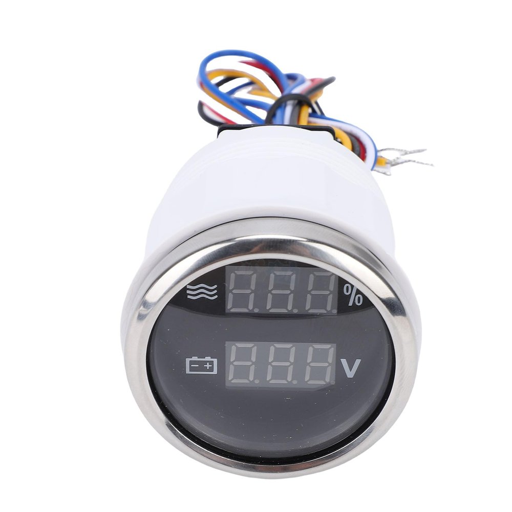 Keenso 52mm Digital Display Gauge, Water Level Voltage Meter with Backlight for Cars RVs Trucks Boats Yachts