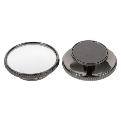 Kichvoe Car Blindspot Mirrors 2pcs Carbon Black Self-adhesive Convex Side View Mirror for Vehicles for Enhanced Traffic Safety and Blind Spot Assistance