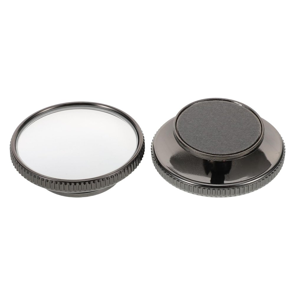 Kichvoe Car Blindspot Mirrors 2pcs Carbon Black Self-adhesive Convex Side View Mirror for Vehicles for Enhanced Traffic Safety and Blind Spot Assistance