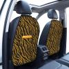 Vendhui Tiger Skin Pattern Yellow and Black Car Seat Back Kick Protectors,2 Pack Kick Mats with Storage Pockets for Vehicles to Protect from Dirt Mud Scratches view 2