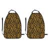 Vendhui Tiger Skin Pattern Yellow and Black Car Seat Back Kick Protectors,2 Pack Kick Mats with Storage Pockets for Vehicles to Protect from Dirt Mud Scratches view 3