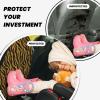 Vendhui Tiger Skin Pattern Yellow and Black Car Seat Back Kick Protectors,2 Pack Kick Mats with Storage Pockets for Vehicles to Protect from Dirt Mud Scratches view 4