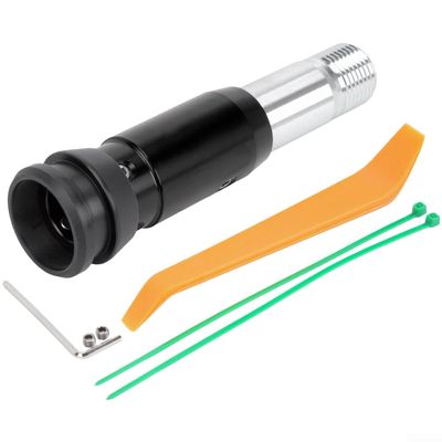Aluminum Automatic Transmission Gear Shift Knob Adapter, Car Shifter Head Converter With Tool Kit For Smooth Shifting, Red(Black)