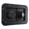 Dpofirs RV Municipal Water Inlet Hatch | Gravity Fed Fill Dish with Double Inlet and Check Valve for Trailer Boat (Black) view 4