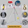 Heavy-Duty Tripod Kit with 1800LBS Self-Locking Winch - Foldable Manhole Entry & Rescue Equipment for Confined Spaces, Safe Access & Emergency Operations view 2