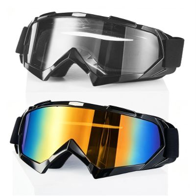 Carsories 2Pack Dirt Bike Goggles ATV Riding Motorcycle Motocross Dustproof Windproof Off Road Racing MX Four Wheeler Goggles for Adult Men Women Youth