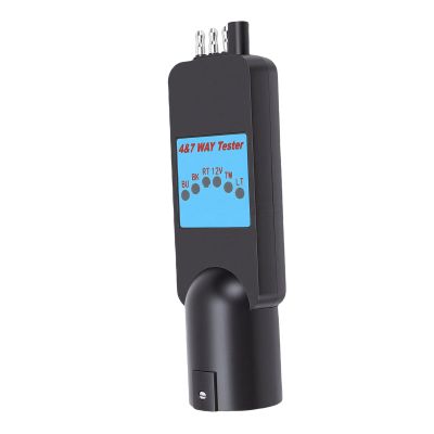 Yobadam 7 Pin to 4 Pin Trailer Adapter, 2 in 1 Design Adapter, Built in Light Tester with Compact, Durable Design, Ideal for RV, Truck, Trailer Connector, Secure Electrical