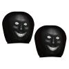 Funny Car Headrest Covers with Big Eye & Grinning Face Soft Breathable Polyester Covers General for Most Vehicles view 2