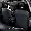 Funny Car Headrest Covers with Big Eye & Grinning Face Soft Breathable Polyester Covers General for Most Vehicles view 4