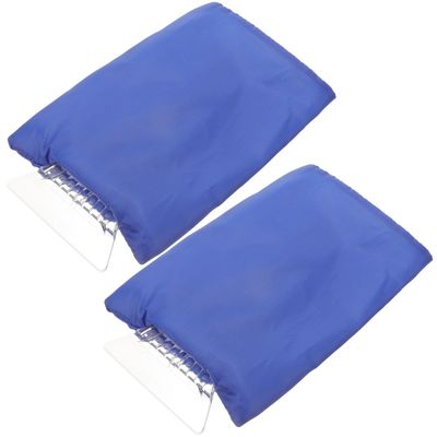 SHINEOFI 2pcs Car Snow Removal Shovel with Protective Mitten, Ice Breaking Shovel and Window Scraper for Car, Outdoor Emergency Snow Tool for Winter Deicing and Frost Removal