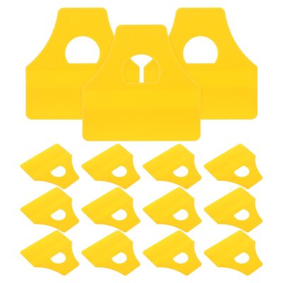 NULYLU 15pcs Yellow Plastic Car Squeegee for Decals and Epoxy Resin