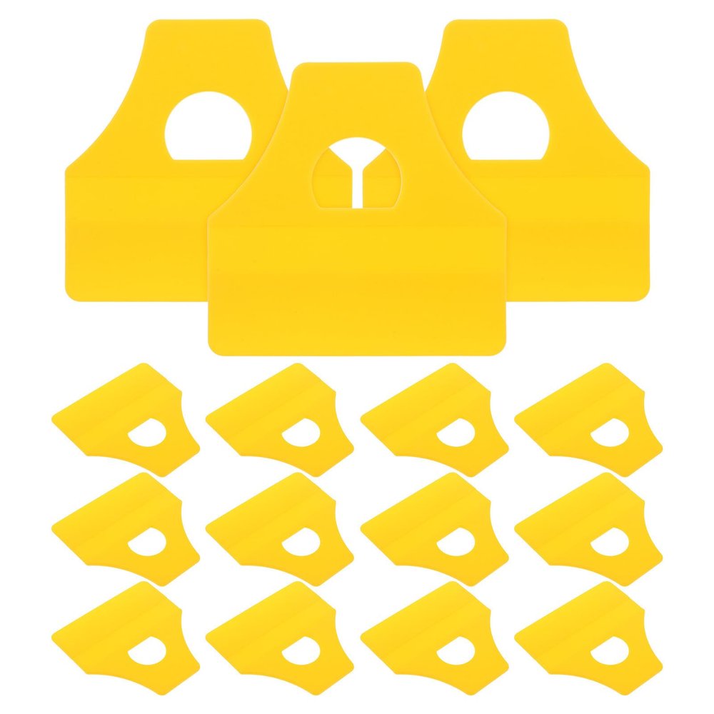 NULYLU 15pcs Yellow Plastic Car Squeegee for Decals and Epoxy Resin