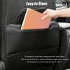 KISHACZ 2 Pcs Car Kick Mats Back Seat Protector for Chrysler Pacifica Pinnacle 20212026, Multifunctional Backseat Protection Anti-Kick Pads with Storage Pocket, Vehicle Back Seat Cover,A Black view 4