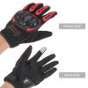 Veemoon Motorcycle Gloves Men Full Finger Touchscreen Drop Resistant Breathable Riding Gloves with Protective Shell for Seasons Outdoor Cycling Gear (red M) view 4