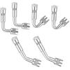 Azefnuhk 6Pcs Valve Stem Extenders, 45 90 135 Degree Metal Tire Valve Extensions, Schrader Valve Extenders Kit for Dual Wheels, RV, Truck, Motorcycle, Bicycle, Trailer (Silver) view 1
