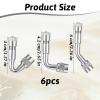 Azefnuhk 6Pcs Valve Stem Extenders, 45 90 135 Degree Metal Tire Valve Extensions, Schrader Valve Extenders Kit for Dual Wheels, RV, Truck, Motorcycle, Bicycle, Trailer (Silver) view 2