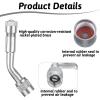Azefnuhk 6Pcs Valve Stem Extenders, 45 90 135 Degree Metal Tire Valve Extensions, Schrader Valve Extenders Kit for Dual Wheels, RV, Truck, Motorcycle, Bicycle, Trailer (Silver) view 3