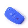 Edinstry Car Navy Silicone Remote Flip Key Fob Cover Case Blue for Audi A1 A3 A4L A6L Q7 Q5 Q3 view 1