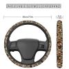 Yzaoxia Steering Wheel Covers Camo Hunting Print Steering Wheel Cover Auto Steering Wheel Protector Anti-Slip Breathable and Sweat Absorption Universal view 3