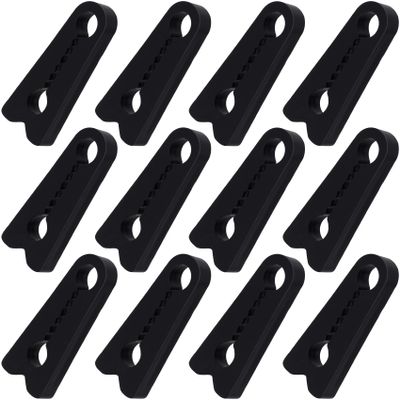 PAGOW 12 Pcs Car Door Latch Cover, Non-Slip Silicone Car Door Lock Protective Cover for Noise Reduction, Anti-Collision Shock Absorber Pads for Universal Cars Trucks SUV - Black