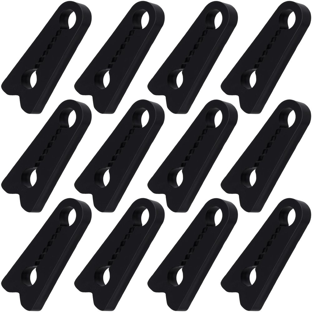 PAGOW 12 Pcs Car Door Latch Cover, Non-Slip Silicone Car Door Lock Protective Cover for Noise Reduction, Anti-Collision Shock Absorber Pads for Universal Cars Trucks SUV - Black