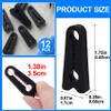 PAGOW 12 Pcs Car Door Latch Cover, Non-Slip Silicone Car Door Lock Protective Cover for Noise Reduction, Anti-Collision Shock Absorber Pads for Universal Cars Trucks SUV - Black view 2