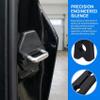 PAGOW 12 Pcs Car Door Latch Cover, Non-Slip Silicone Car Door Lock Protective Cover for Noise Reduction, Anti-Collision Shock Absorber Pads for Universal Cars Trucks SUV - Black view 3