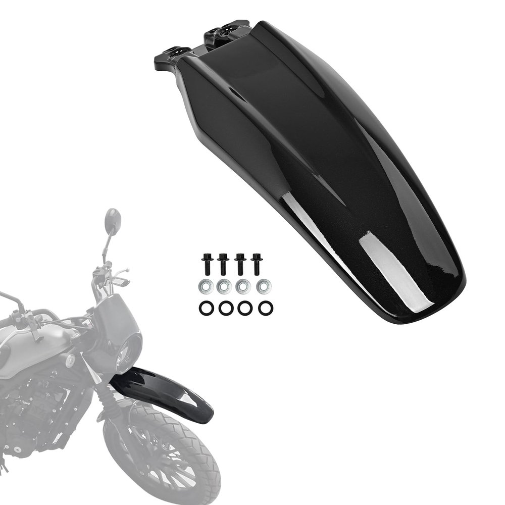 TOTHERIDER Motorcycle Front Fender Extended Mudguard Front High Fenders Guard Fairing for Honda CL250 CL500 Scrambler SCL500 CL300 2021-2026 Accessories Long Cover Splash Guard (Gloss Black)