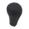6 Speed Leather Gear Shift Knob Compatible with for NISSAN Navara D40 Frontier for Double Cab 2005-2015, Black Plastic Leather Replacement, OEM 32865-EB30B, Comfortable Ergonomic Grip view 1