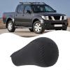 6 Speed Leather Gear Shift Knob Compatible with for NISSAN Navara D40 Frontier for Double Cab 2005-2015, Black Plastic Leather Replacement, OEM 32865-EB30B, Comfortable Ergonomic Grip view 2