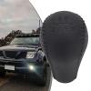 6 Speed Leather Gear Shift Knob Compatible with for NISSAN Navara D40 Frontier for Double Cab 2005-2015, Black Plastic Leather Replacement, OEM 32865-EB30B, Comfortable Ergonomic Grip view 3