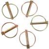 TOMETURE Heavy Duty Zinc Plated Spring-Loaded Lynch Pin Assortment Kit 10pcs (8x45mm) with Ring for Farm Tractors Mowers Trailer Hitch Accessories view 1