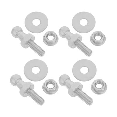 RUNROTOO 4pcs M6 Ball Stud: Gas Spring Support 10mm Bolts - Replacement Parts For Lift Support Systems Car Accessories And Cabinet Lifting Application